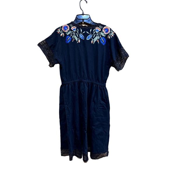 Black Embroidered Dress - Picture 2 of 5